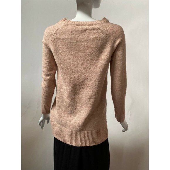 Lauren Conrad Womens Sweater Pink Long Sleeve Fluffy Whale Applique Sequins S - Picture 2 of 12